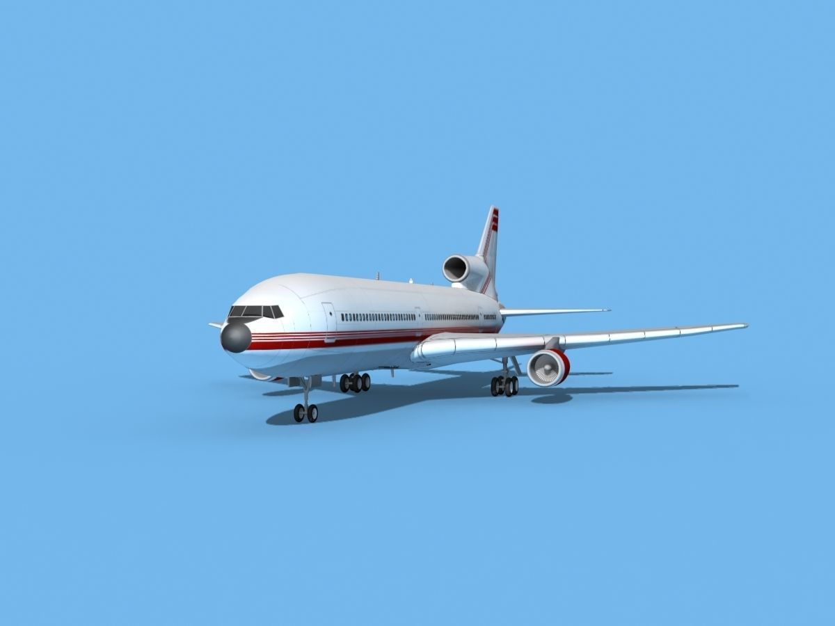 Lockheed L-1011 TriStar Corporate 1 3D model rigged | CGTrader