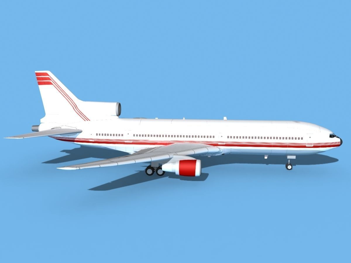 Lockheed L-1011 TriStar Corporate 1 3D model rigged | CGTrader