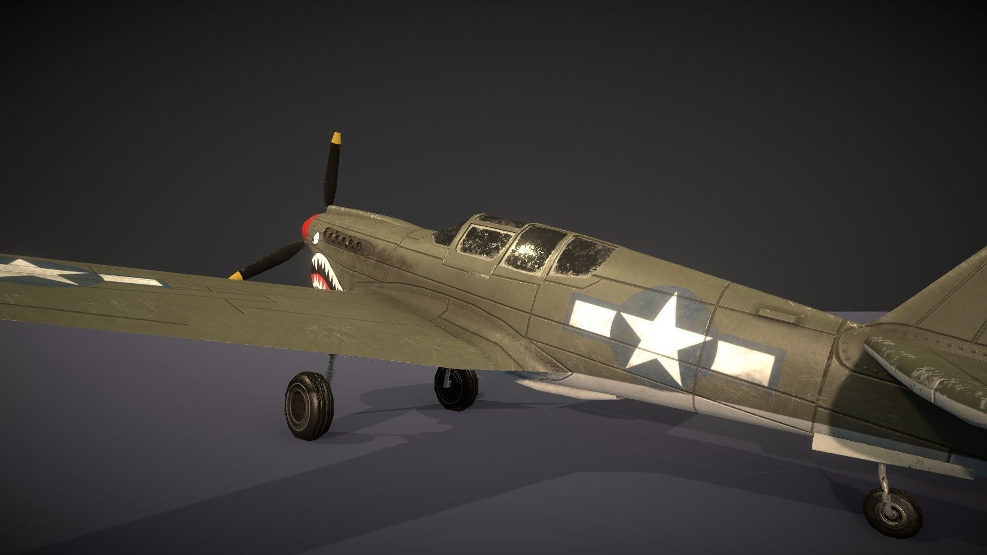 3D model Curtiss P-40 Warhawk VR / AR / low-poly | CGTrader