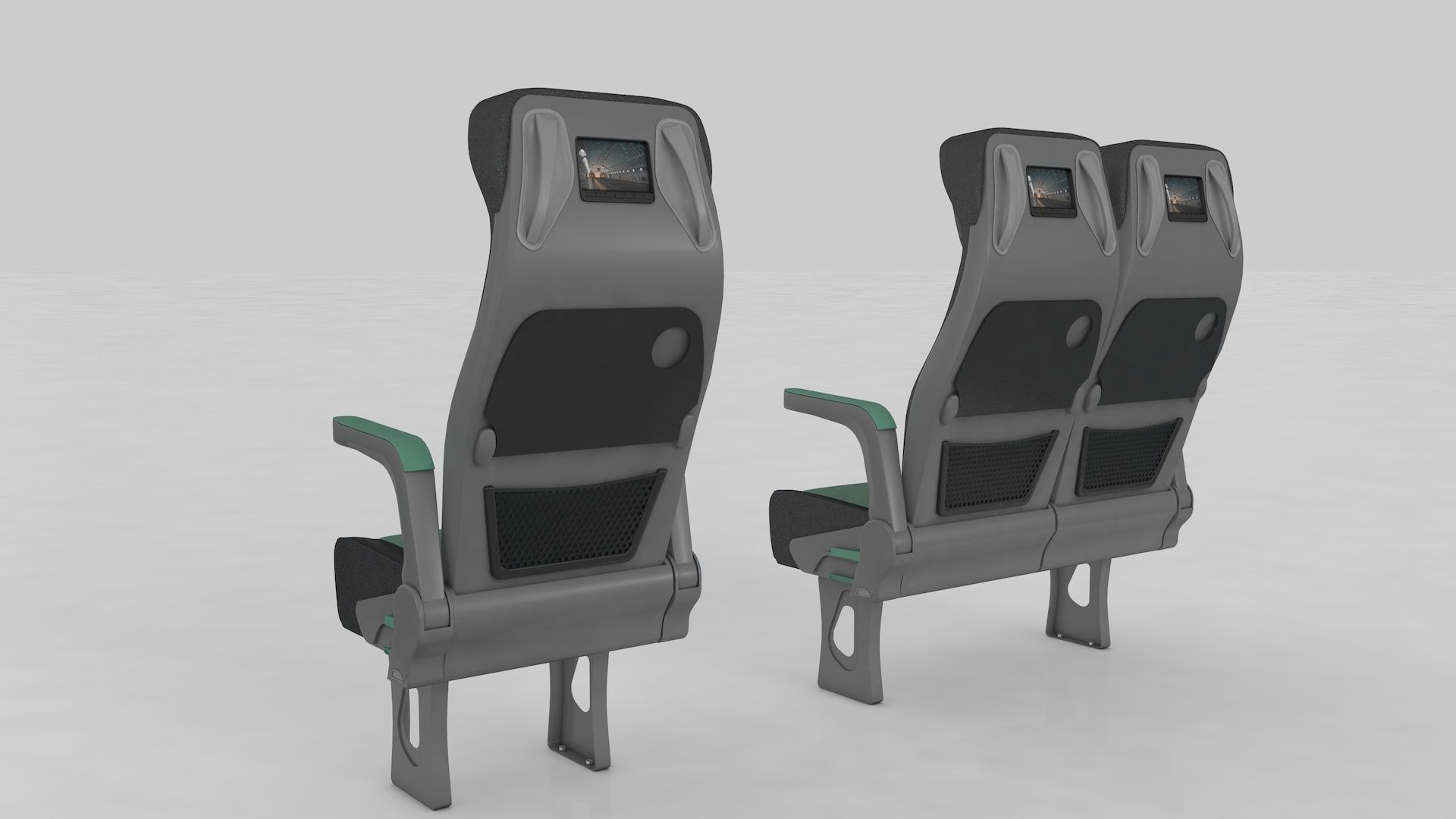 Bus and Train Seat Passenger Rigged 3D model animated rigged CGTrader