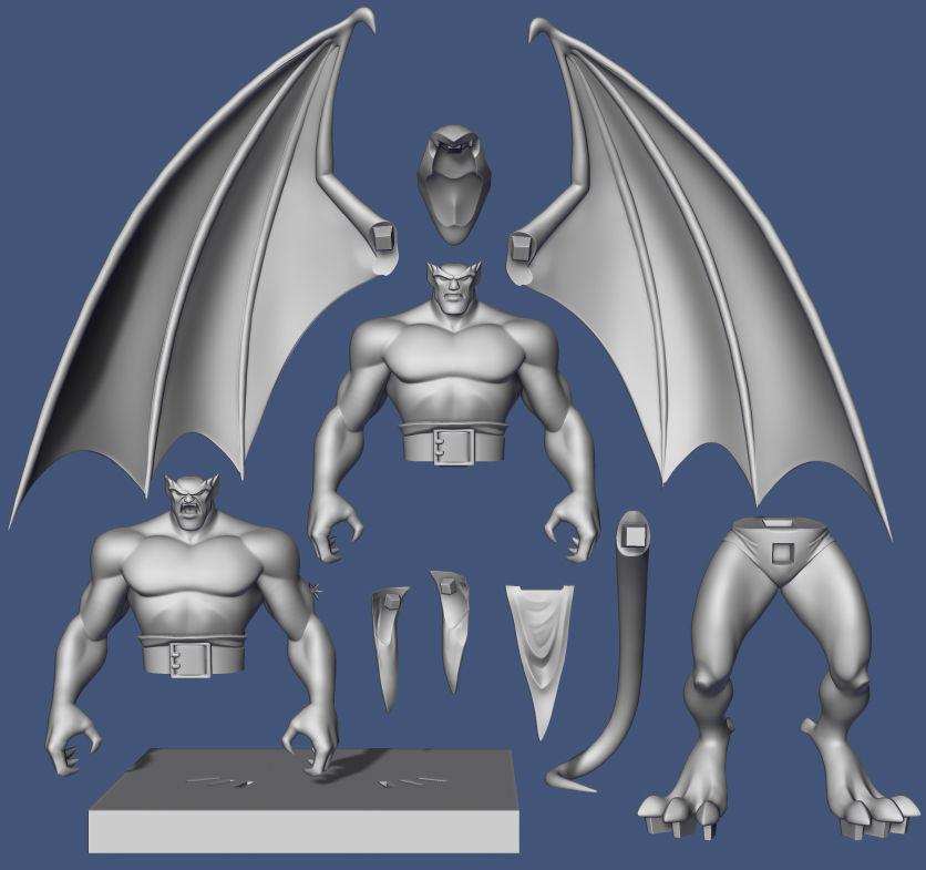 Goliath Gargoyles 3D model 3D printable | CGTrader
