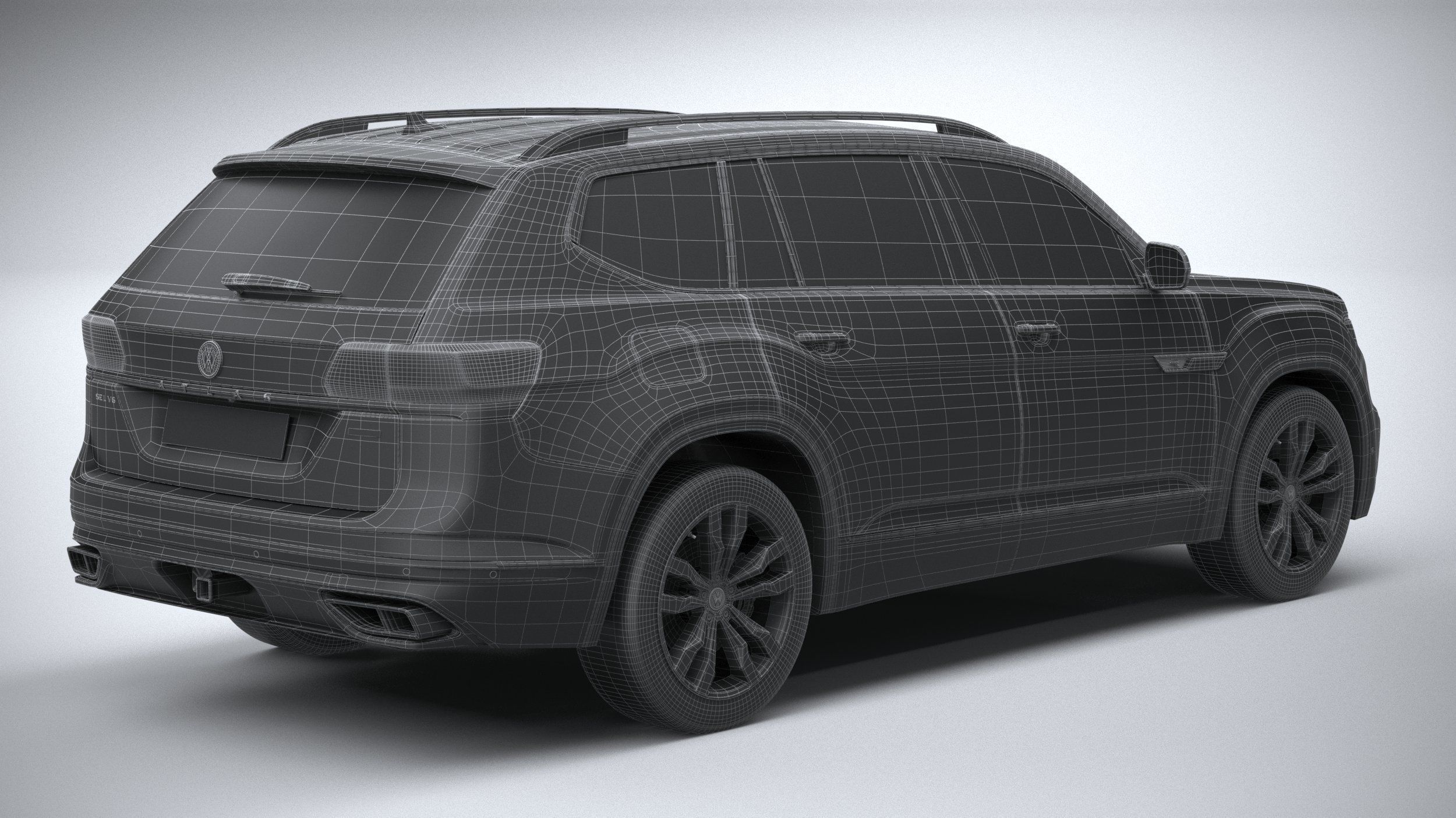 Custom Atlas R Line Volkswagen Atlas R-line 2021 3D model | CGTrader