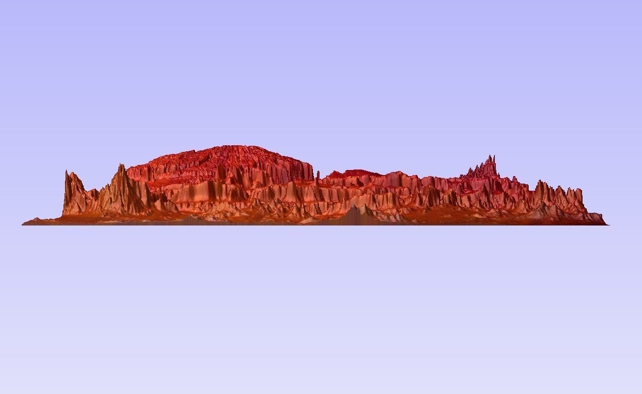 3D MODEL OF GRAND CANYON LONG MAP FOR CNC AND 3D PRINTING 3D model ...