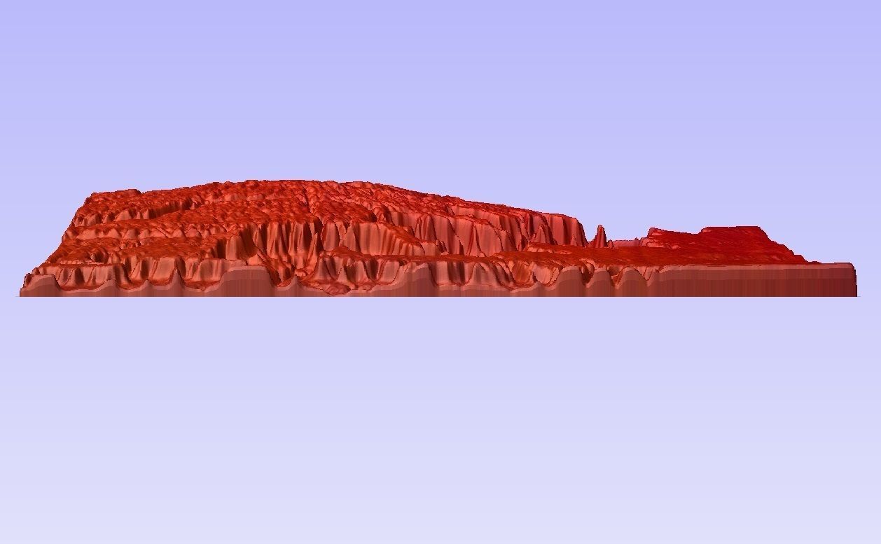 3D MODEL OF GRAND CANYON LONG MAP FOR CNC AND 3D PRINTING 3D model ...