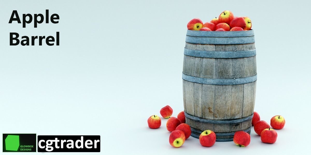 3D model Apple Barrel VR / AR / lowpoly CGTrader