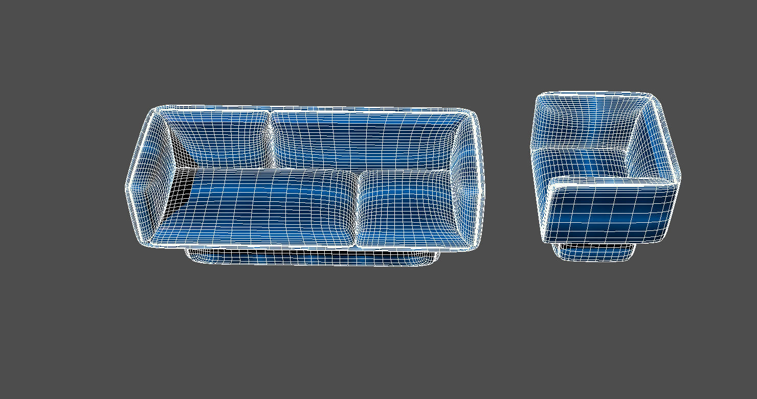 Block sofa and armchair by Mut Design 3D model CGTrader