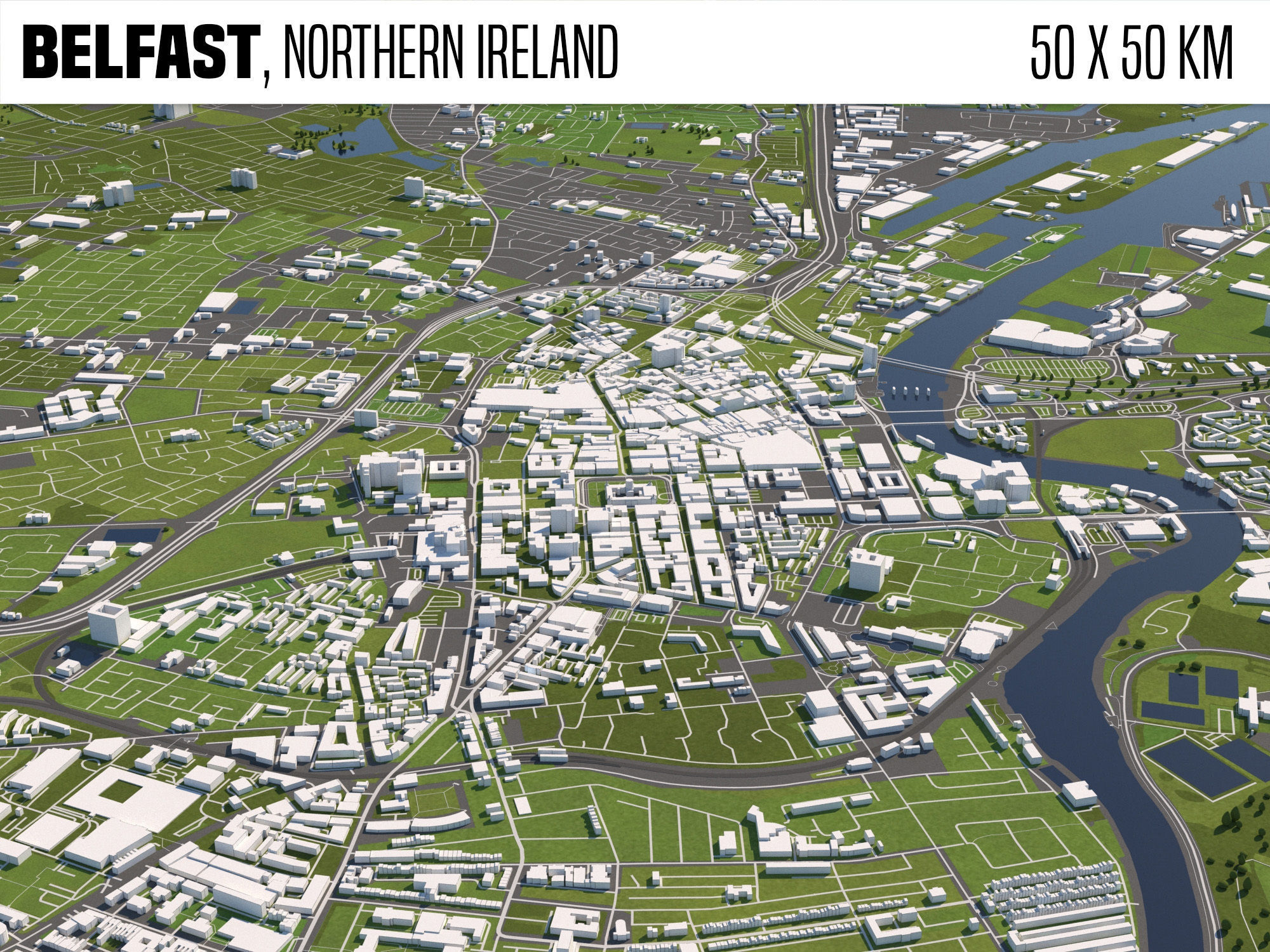 3D Belfast Northern Ireland CGTrader
