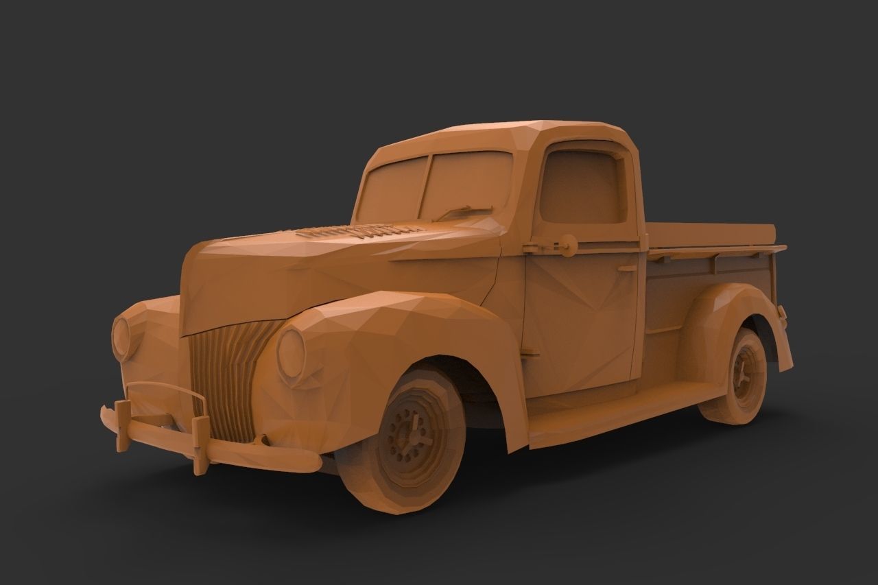 Ford Pickup 1940 3D model 3D printable MAX OBJ 3DS FBX STL