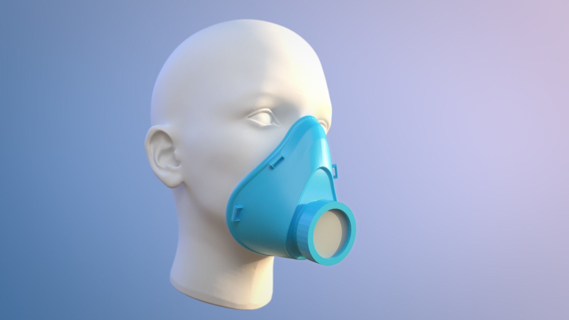 Face Mask for covid19 virus protection free 3D model 3D printable