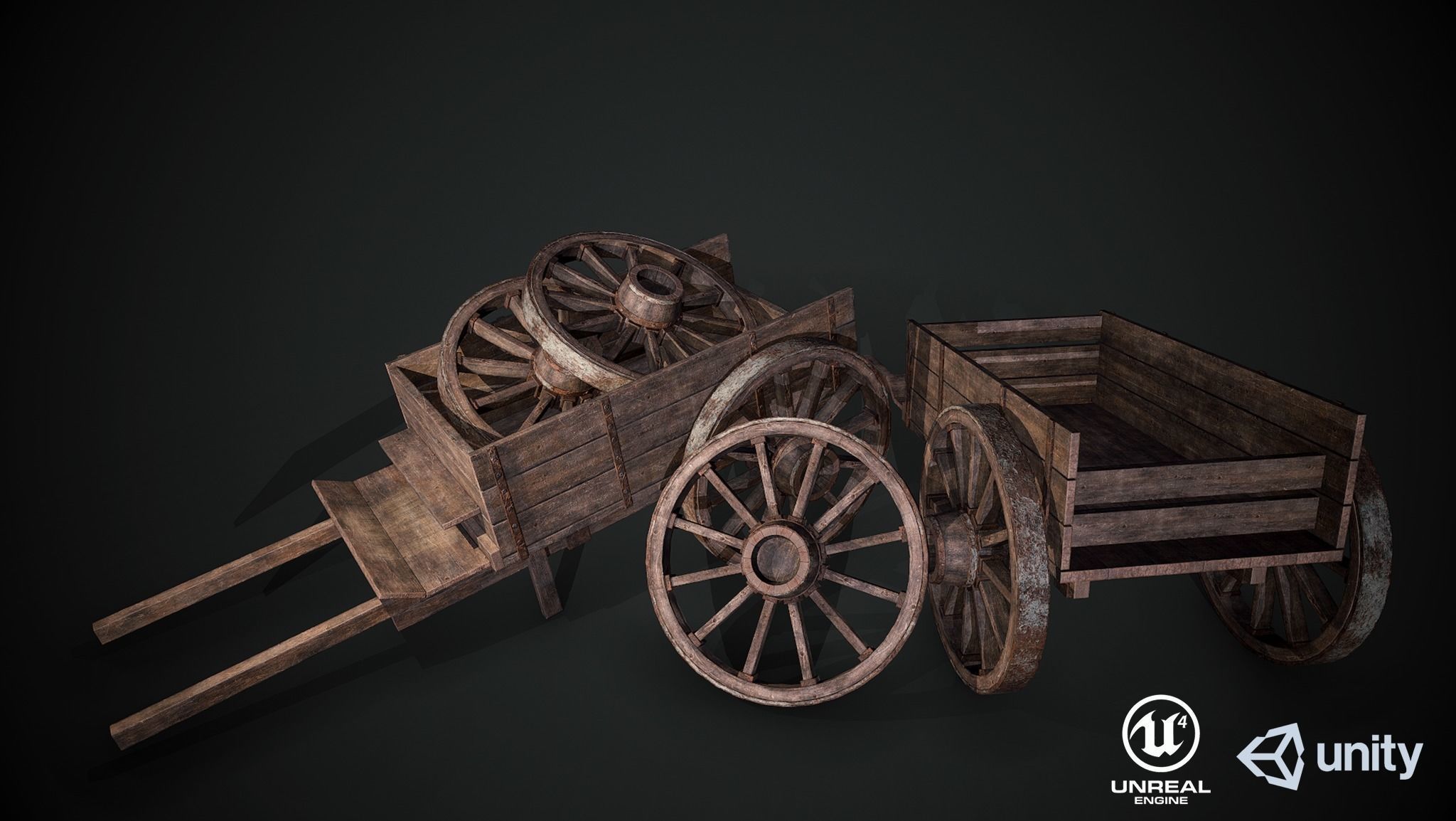 Medieval Wooden Cart
