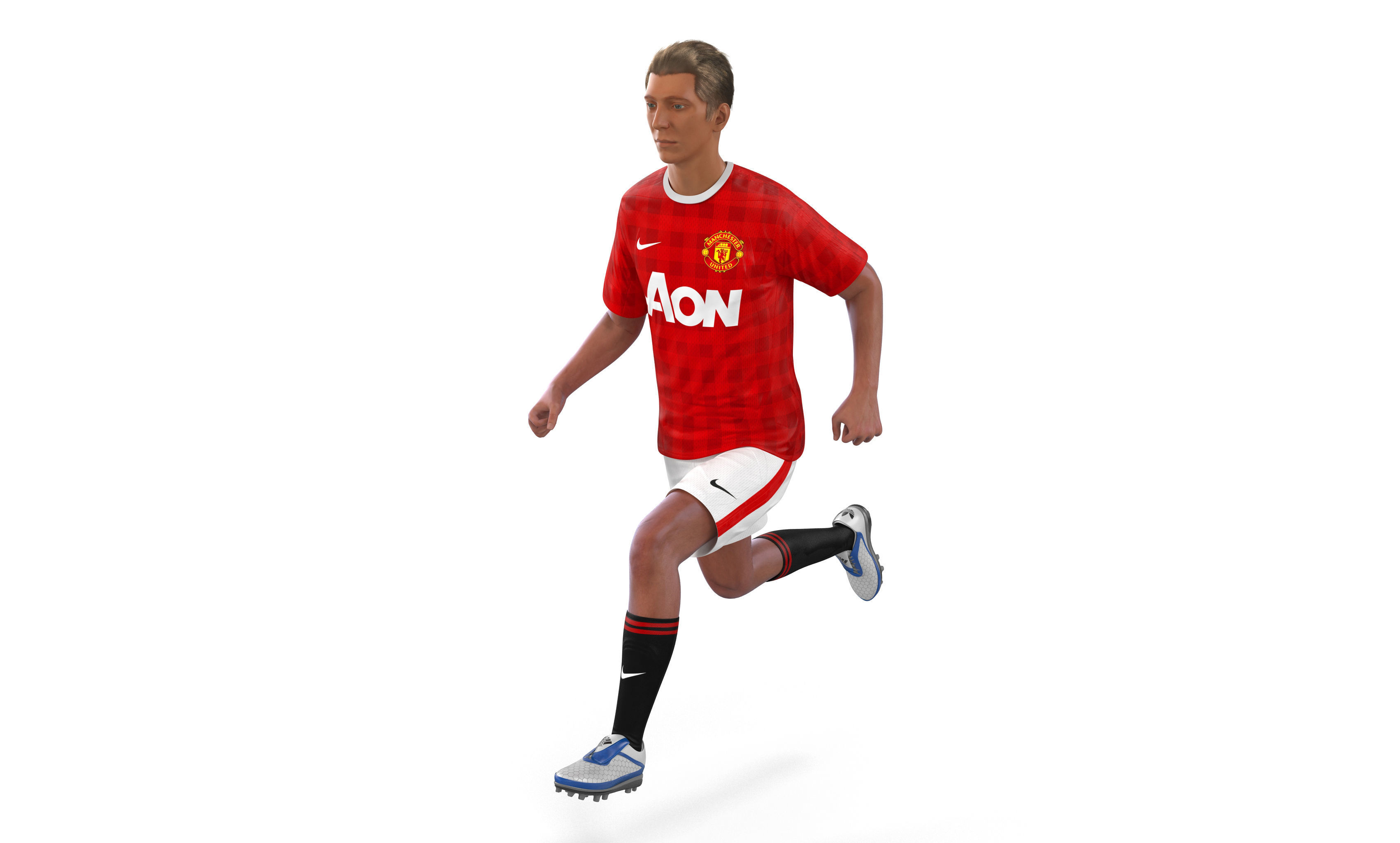 Soccer Player Manchester United Rigged 2 3D Model
