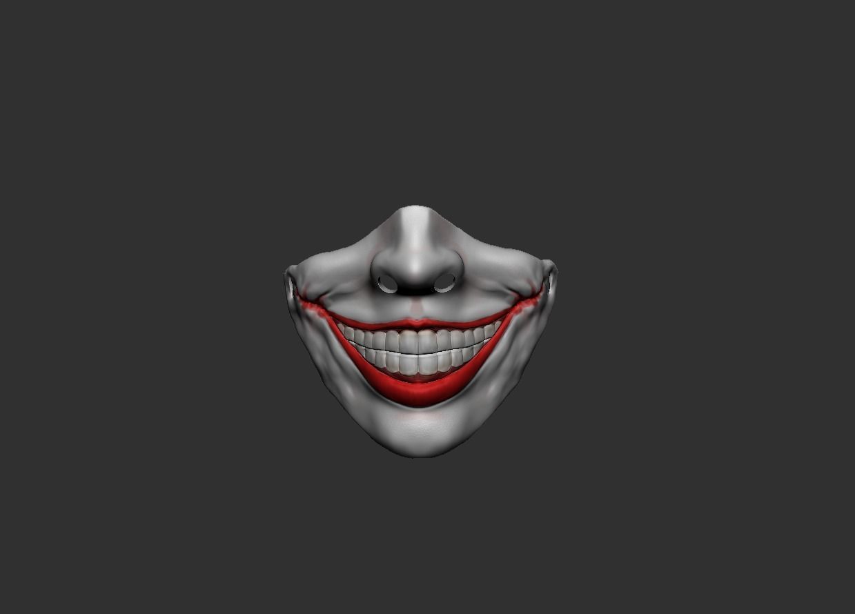 joker mask 3D model 3D printable CGTrader