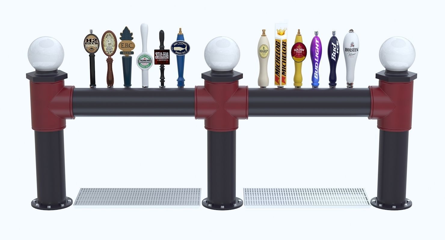 Industrial Draft Beer Towers 3D model CGTrader
