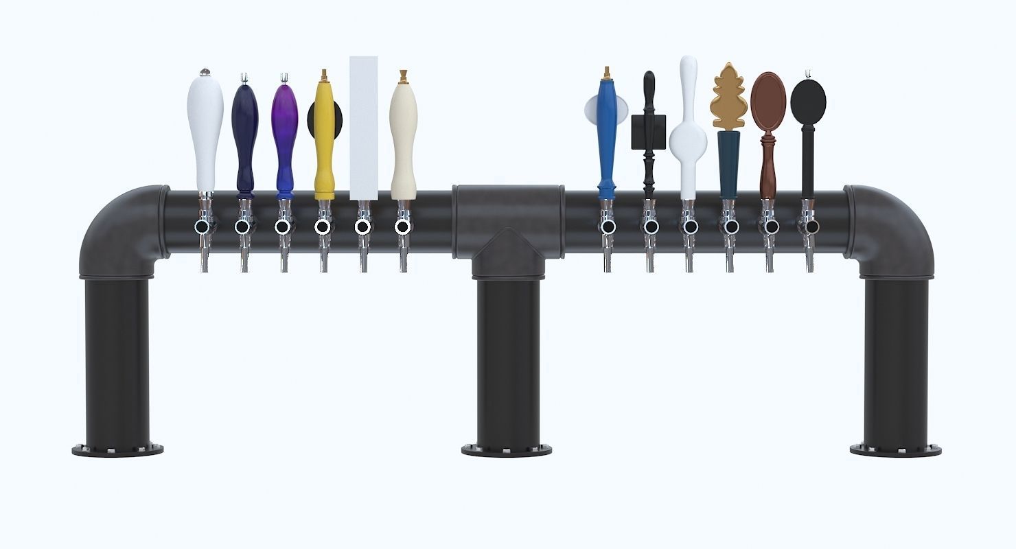 Industrial Draft Beer Towers 3D model CGTrader