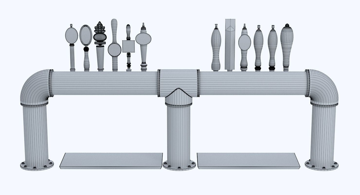 Industrial Draft Beer Towers 3D model CGTrader