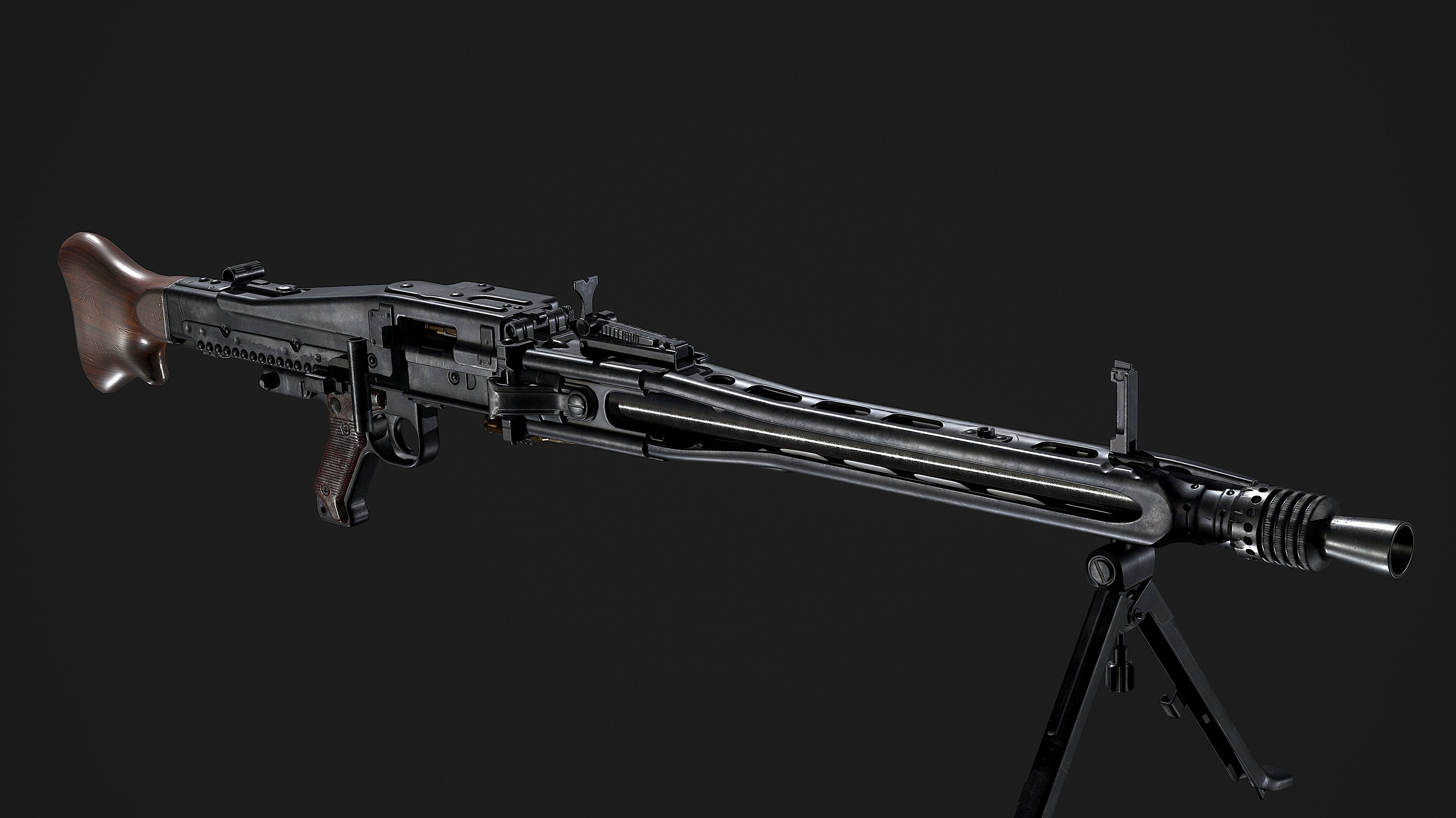 3D model MG42 maschinengewehr 42 VR / AR / lowpoly CGTrader