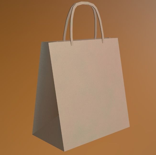 3D model paper Bag VR / AR / lowpoly CGTrader