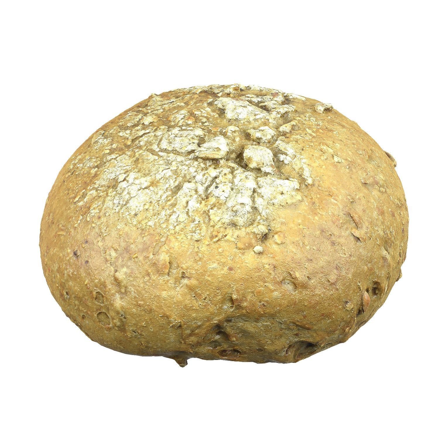 Photorealistic 3D Scanned Rye Bread