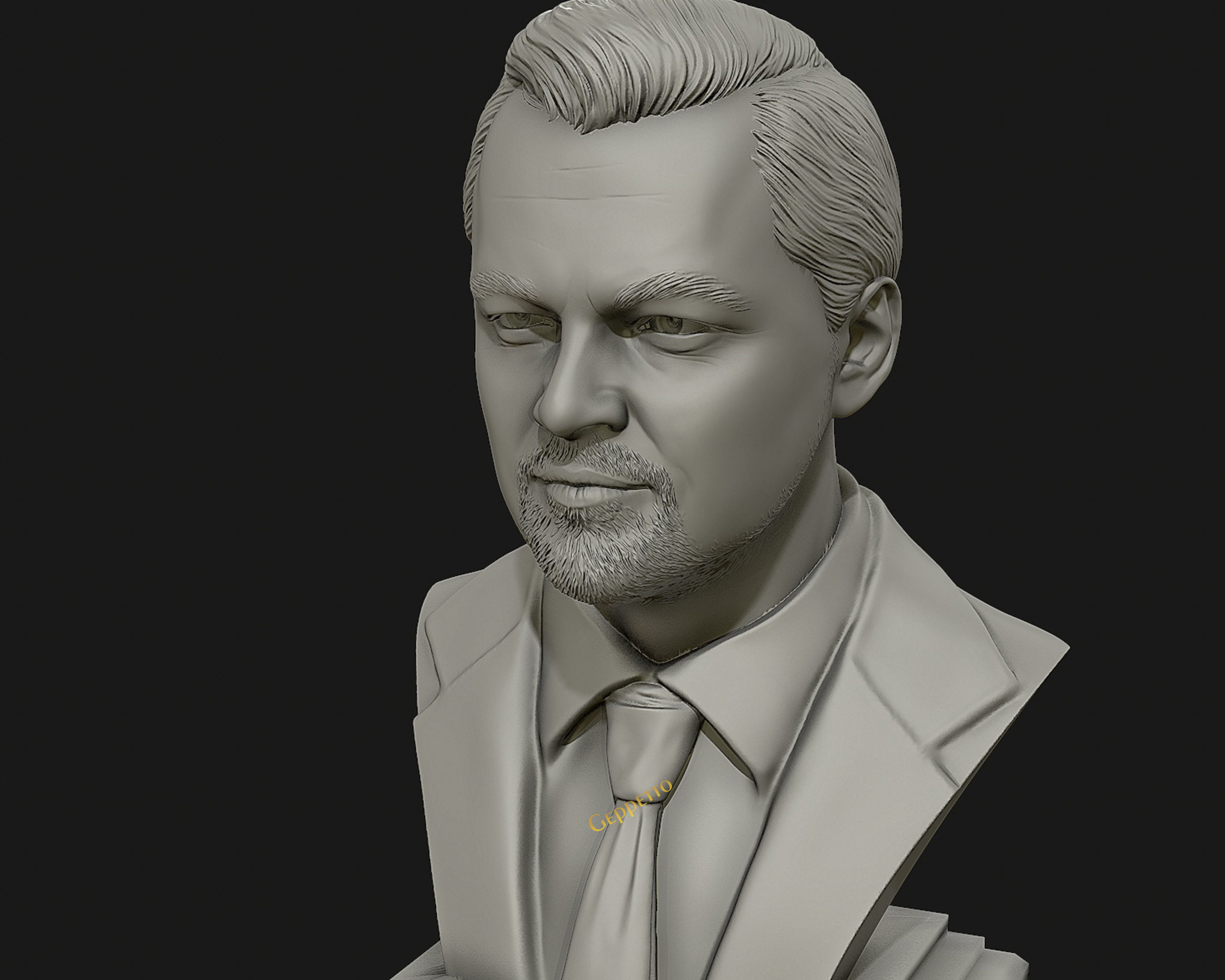 Leonardo DiCaprio 3D Sculpture Model ready to 3D print 3D model 3D ...