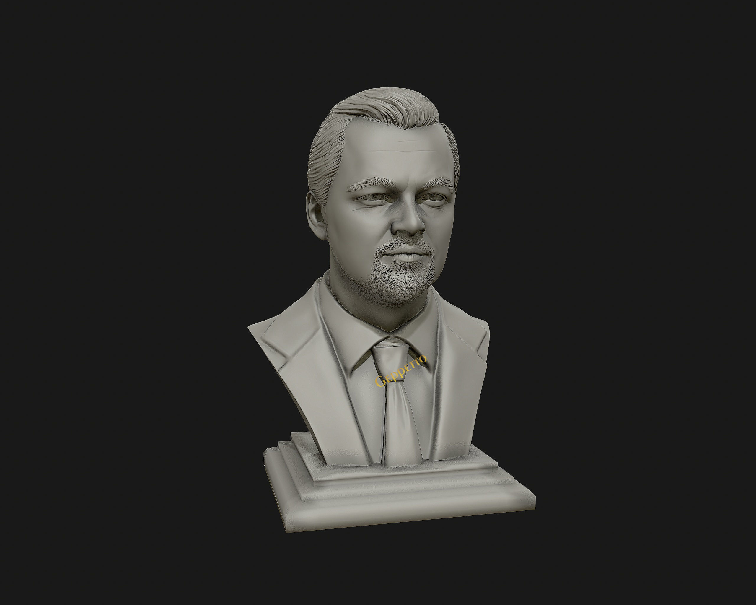 Leonardo DiCaprio 3D Sculpture Model ready to 3D print 3D model 3D ...