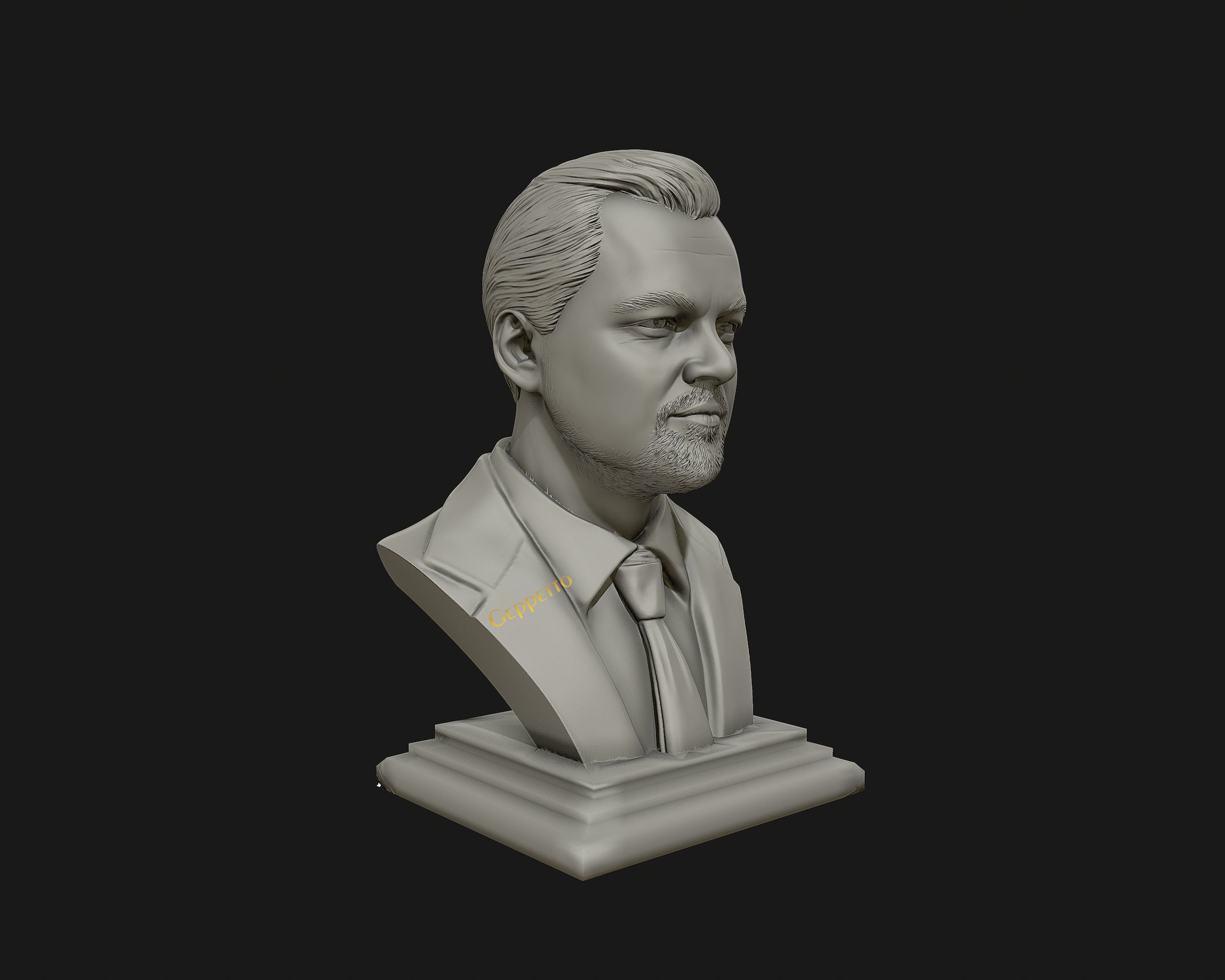 Leonardo DiCaprio 3D Sculpture Model ready to 3D print 3D model 3D ...
