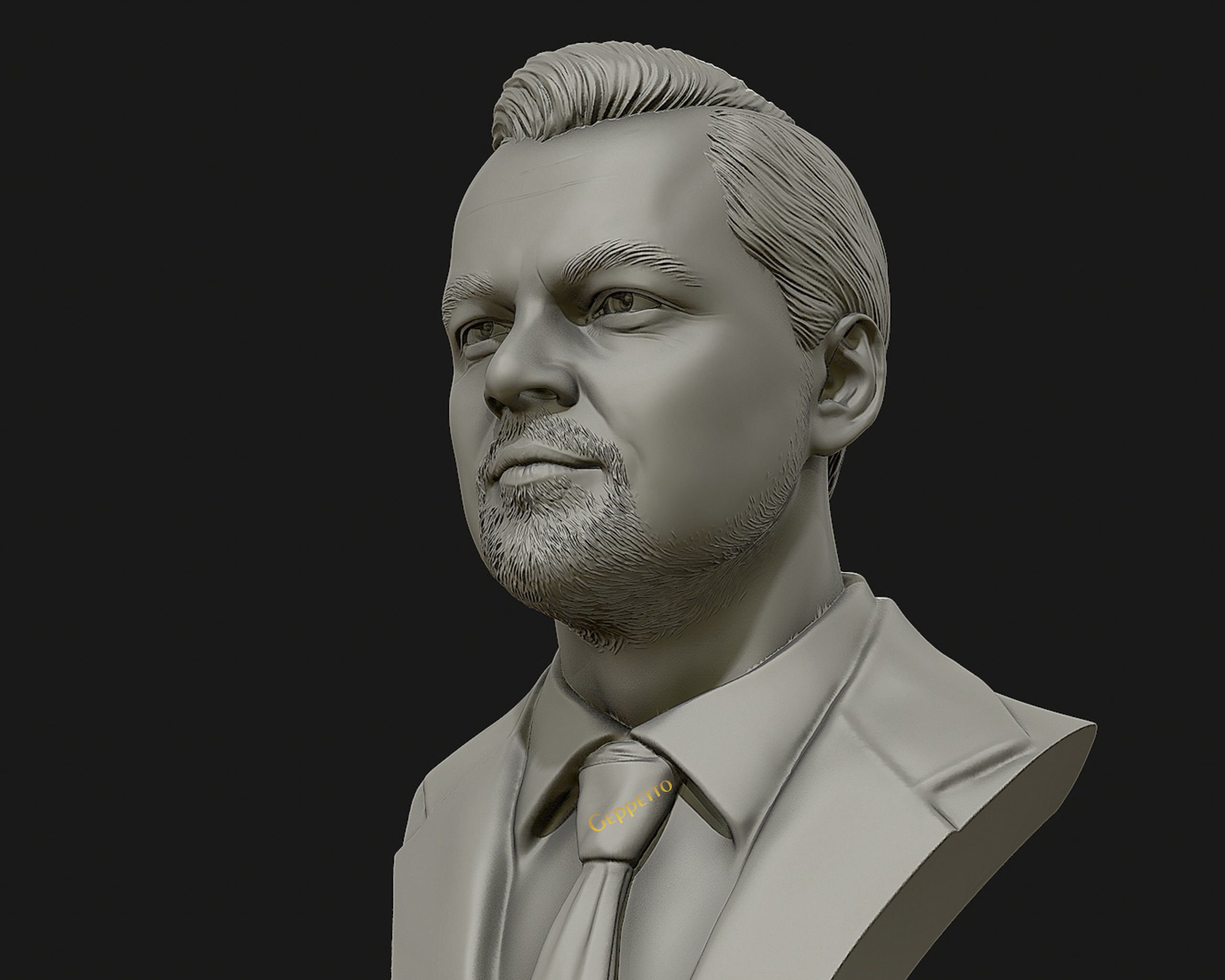 Leonardo DiCaprio 3D Sculpture Model ready to 3D print 3D model 3D ...
