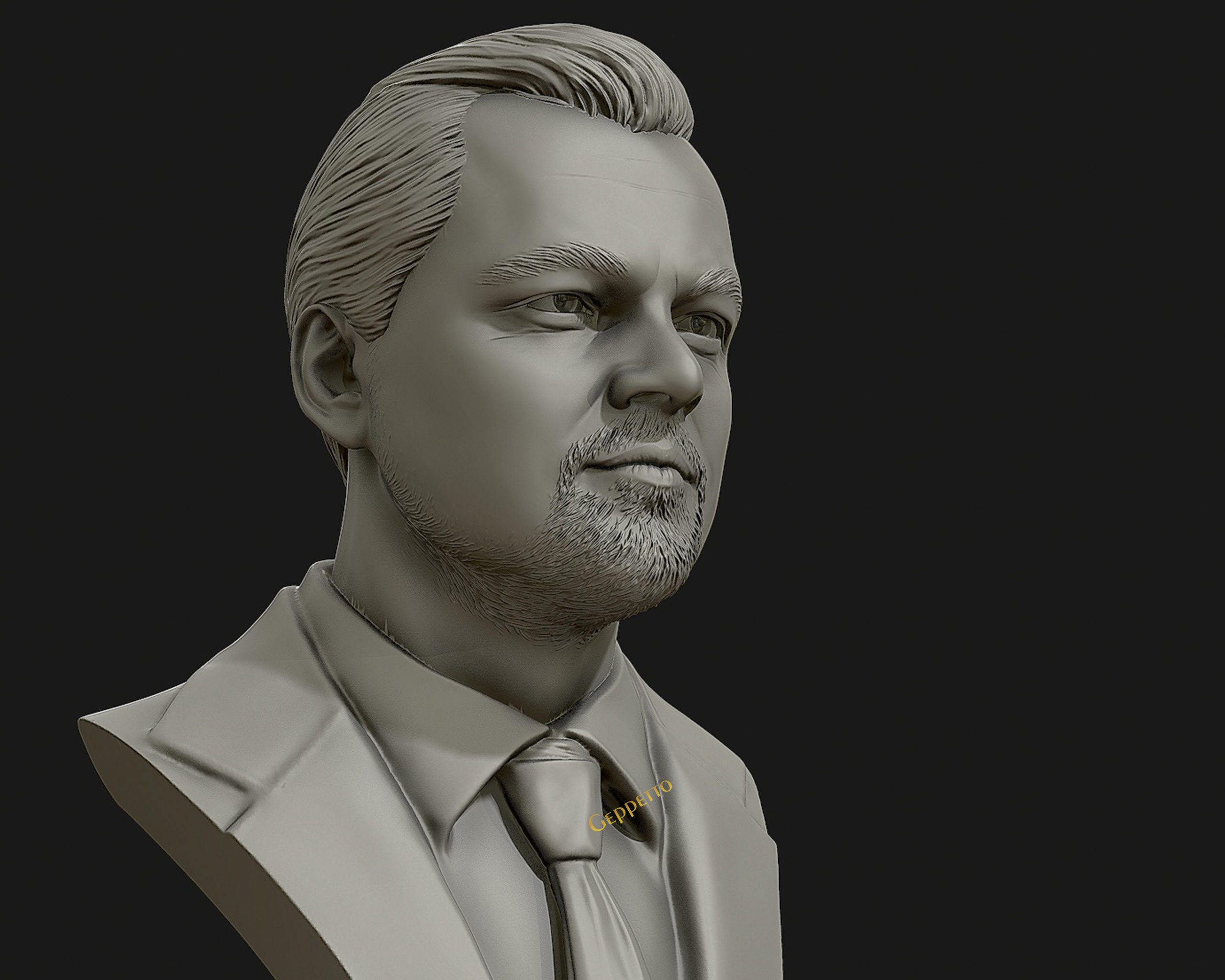 Leonardo DiCaprio 3D Sculpture Model ready to 3D print 3D model 3D ...