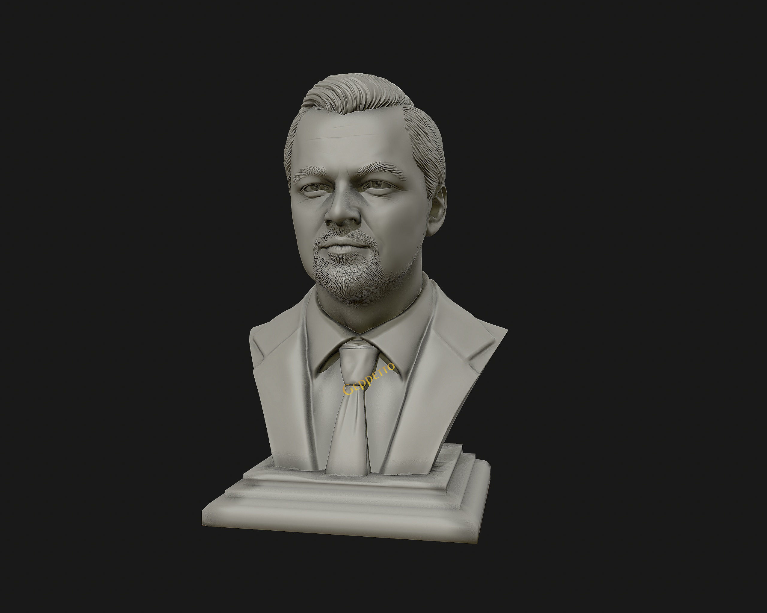 Leonardo DiCaprio 3D Sculpture Model ready to 3D print 3D model 3D ...
