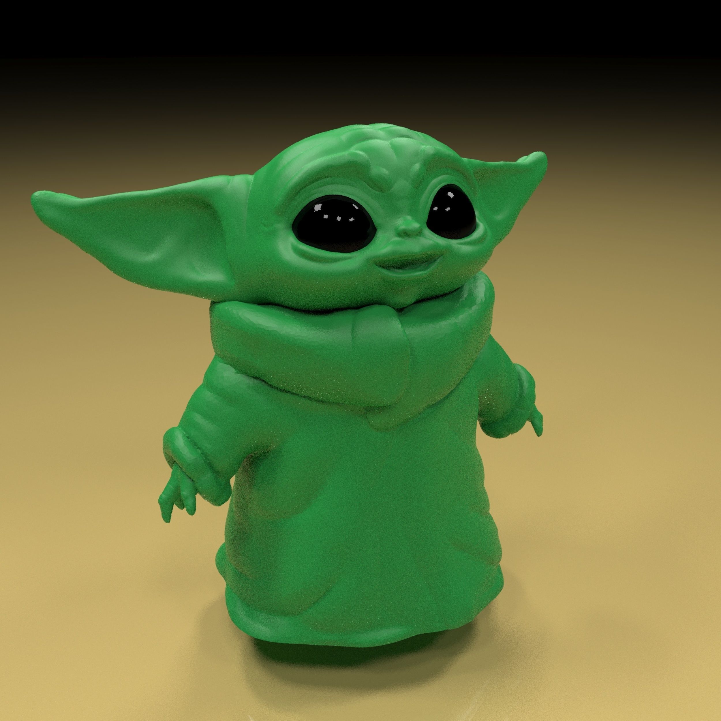 baby yoda key chain 3D model 3D printable CGTrader