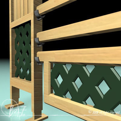 green wood jump 3D model