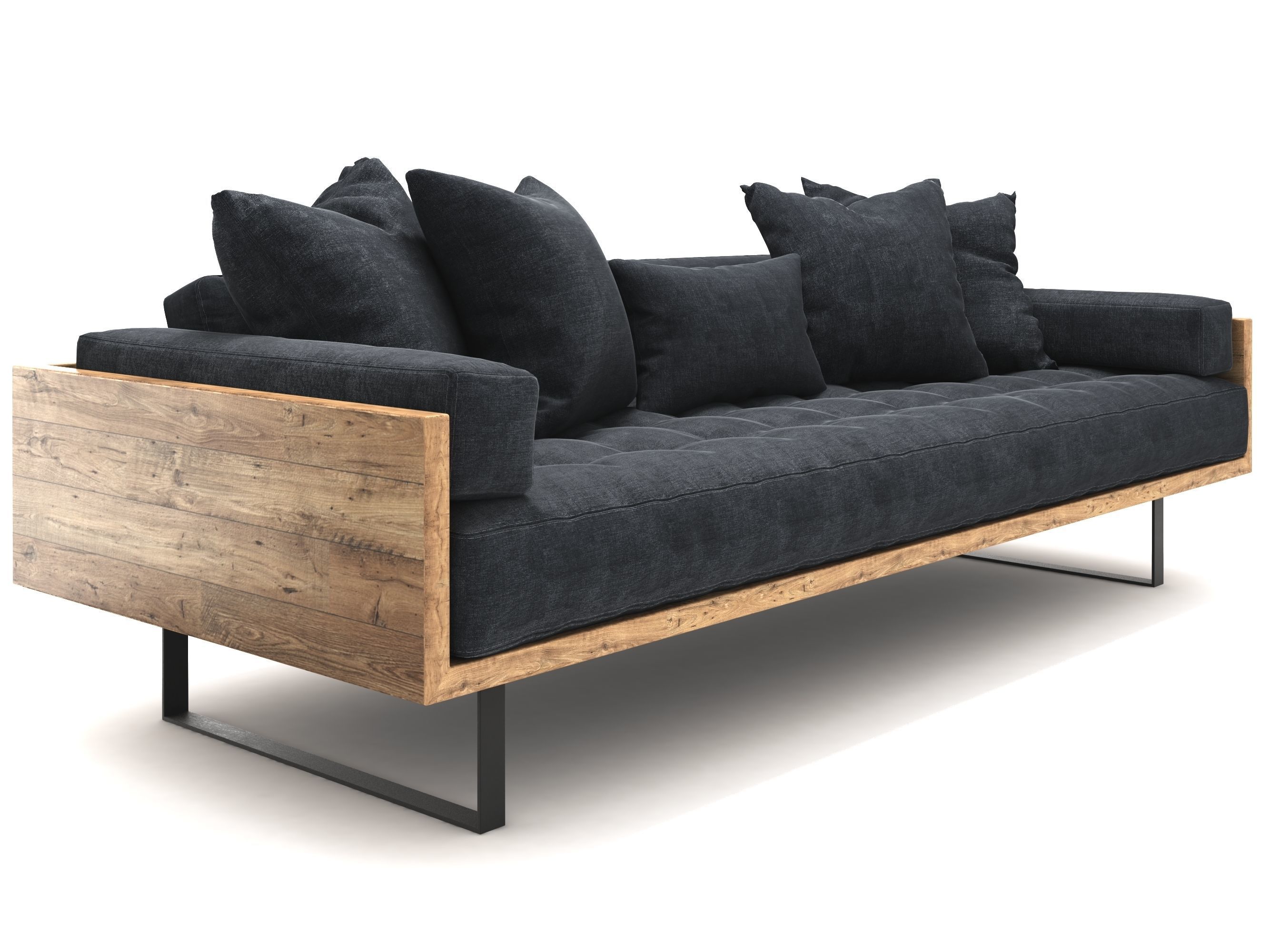 Reclaimed Wood Sofa 3D model CGTrader