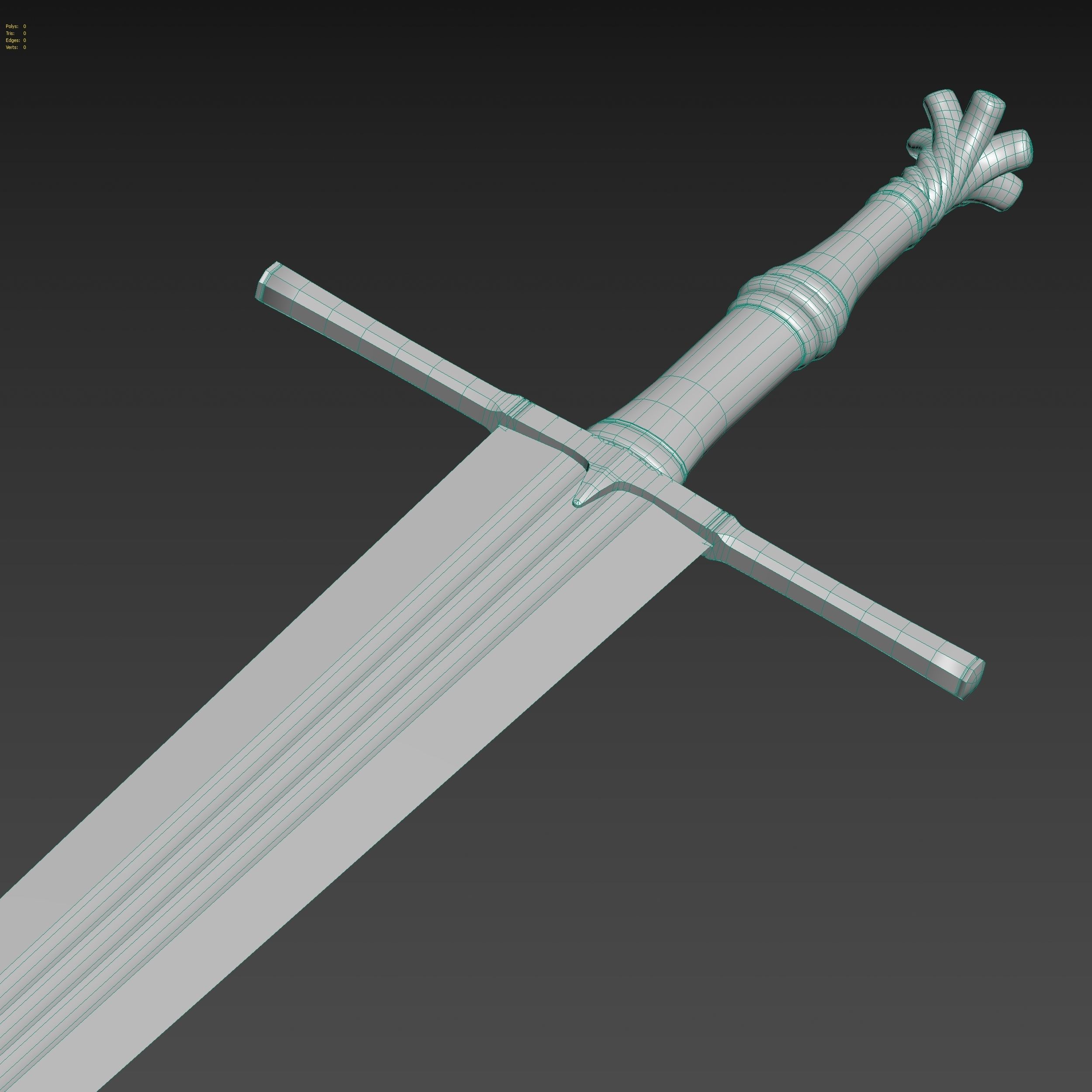 3D model High End Sword for Games and Cinematics 05 VR / AR / low-poly ...