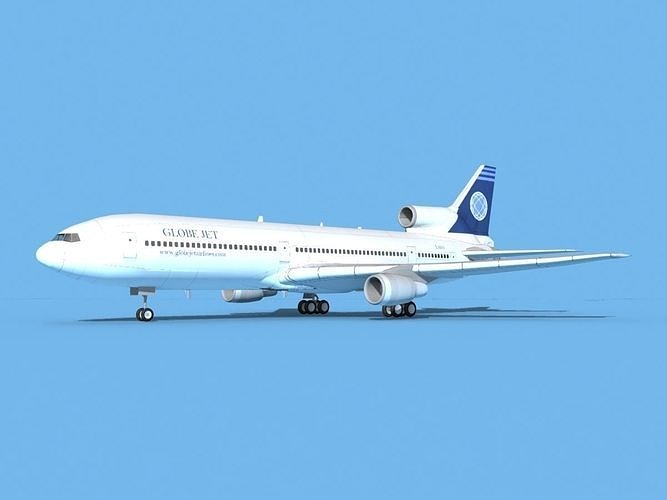 Lockheed L-1011 TriStar GlobeJet 3D model rigged | CGTrader