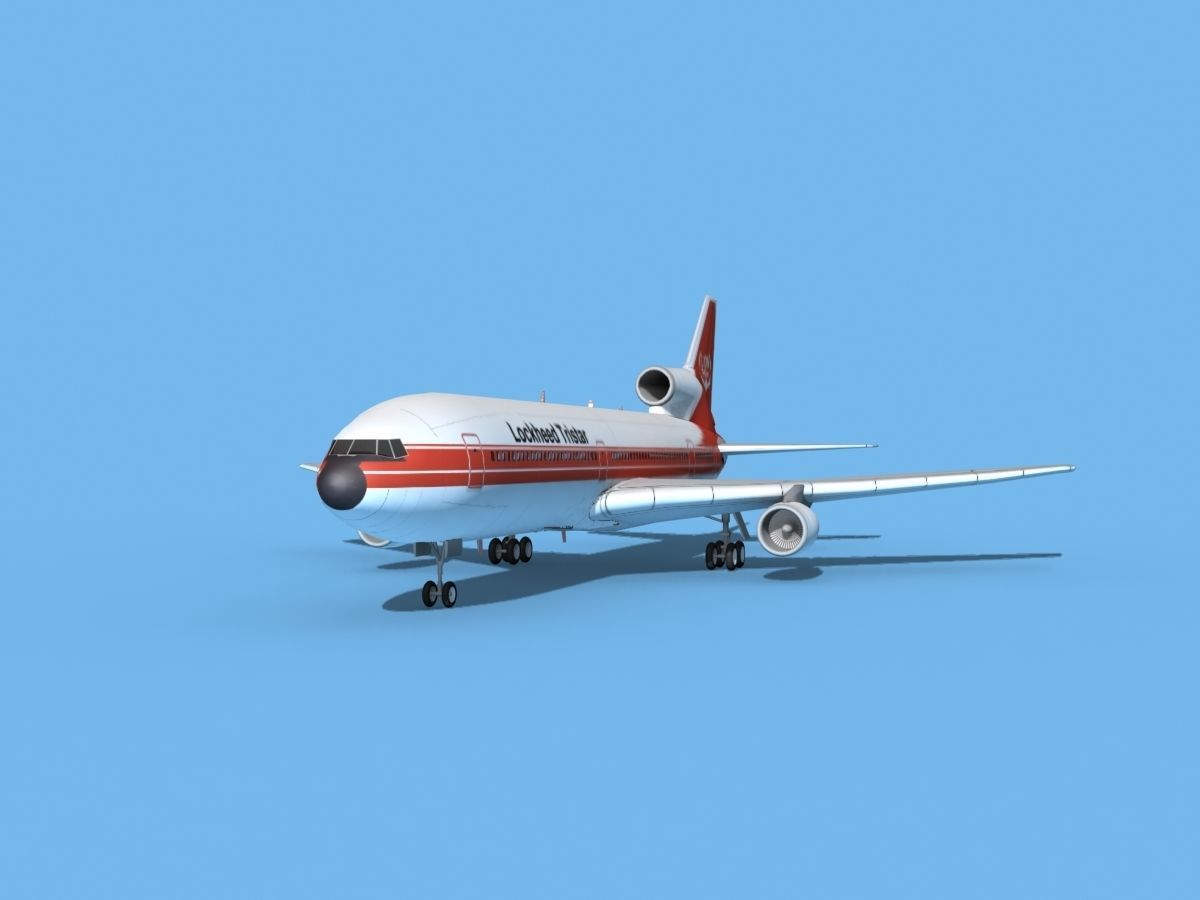 Lockheed L-1011 Tristar Lockheed 3D model rigged | CGTrader