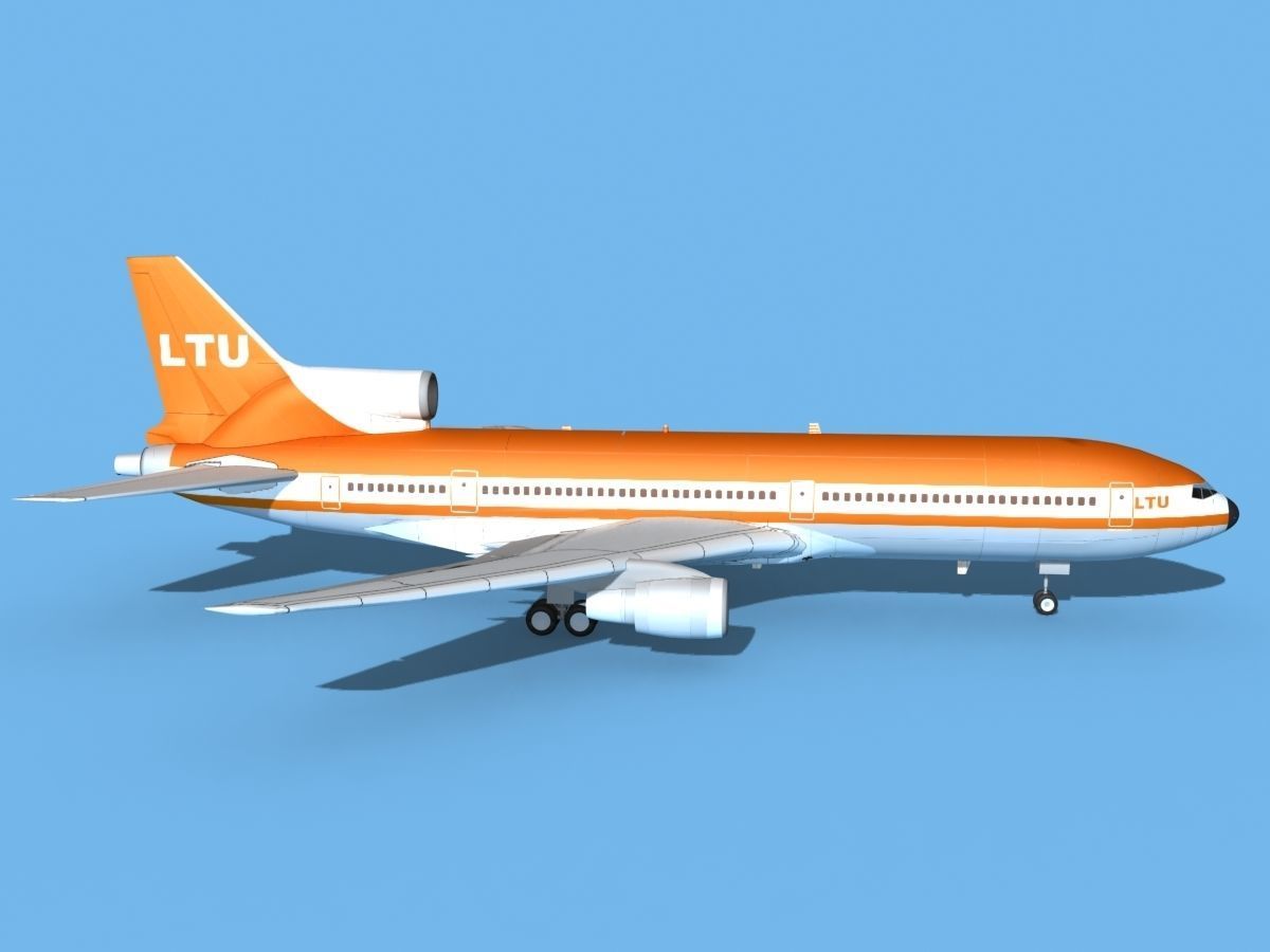 Lockheed L-1011 Tristar LTU 3D model rigged | CGTrader