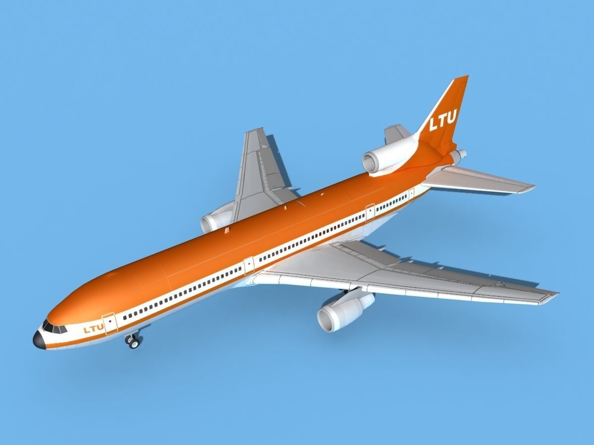 Lockheed L-1011 Tristar LTU 3D model rigged | CGTrader
