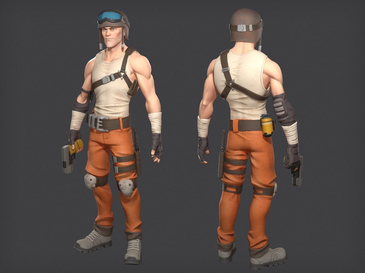 3D model Soldier game ready character VR / AR / low-poly | CGTrader