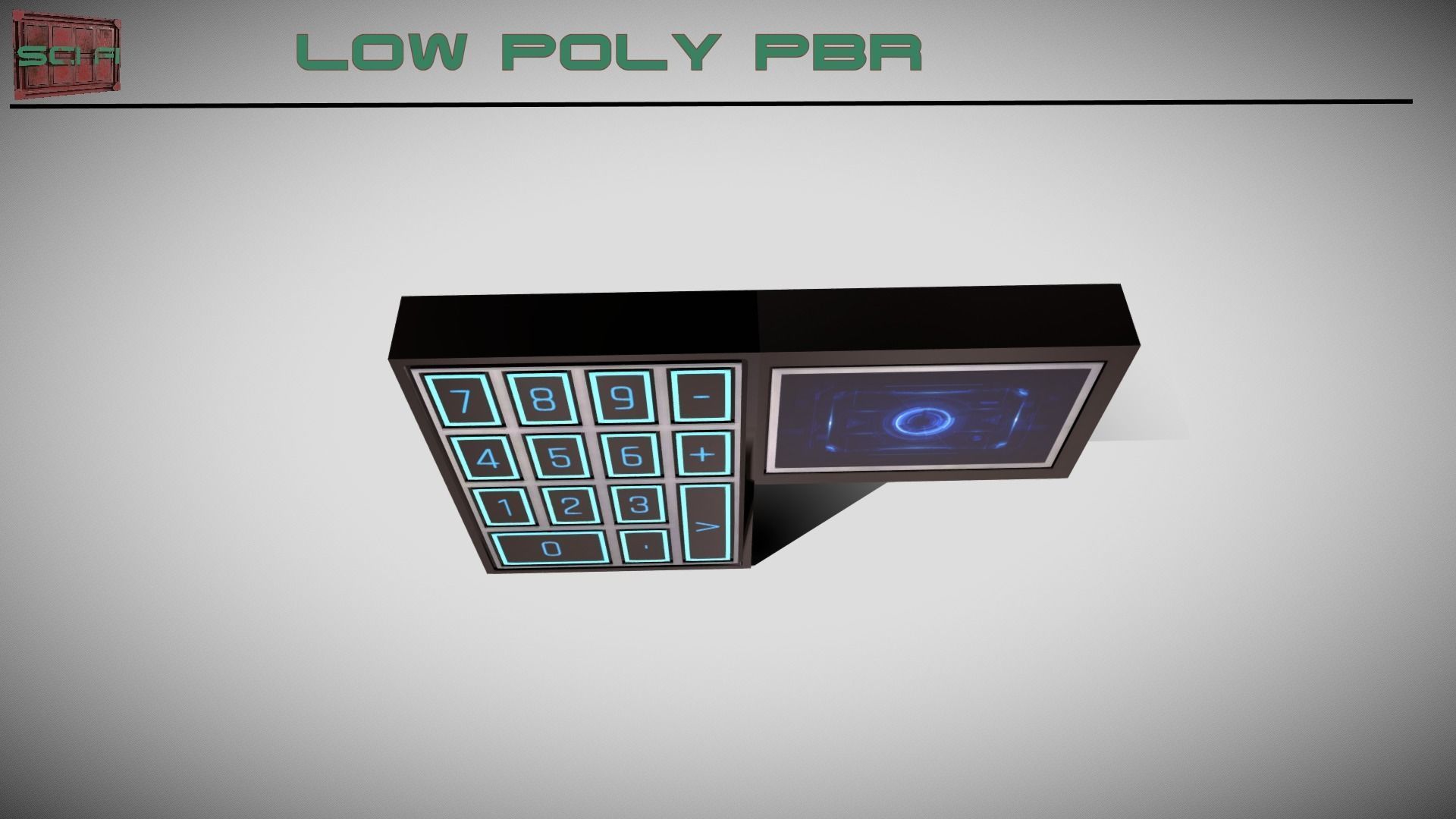 Science Fi Protection 3D model Sci-fi Security Keypad VR / AR / low-poly | CGTrader