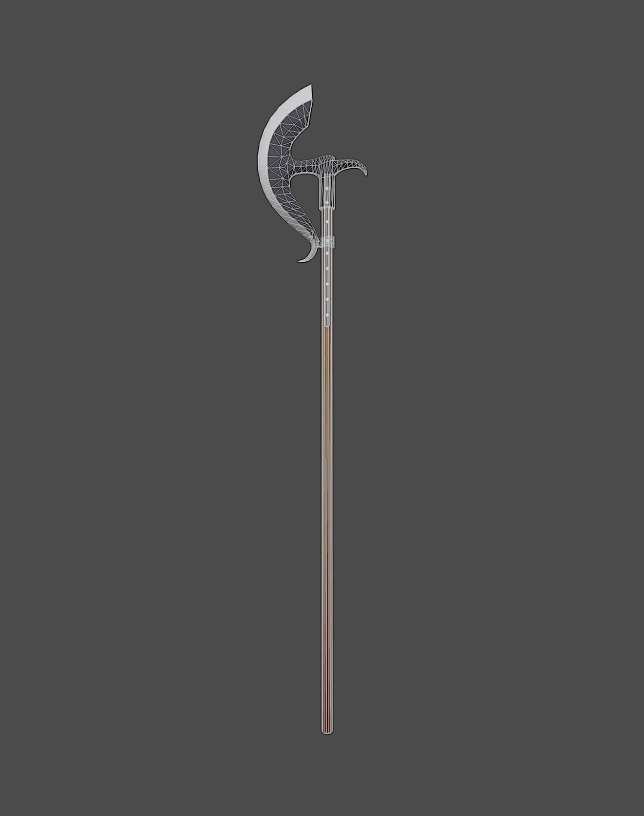 3D model Bardiche sword VR / AR / lowpoly CGTrader