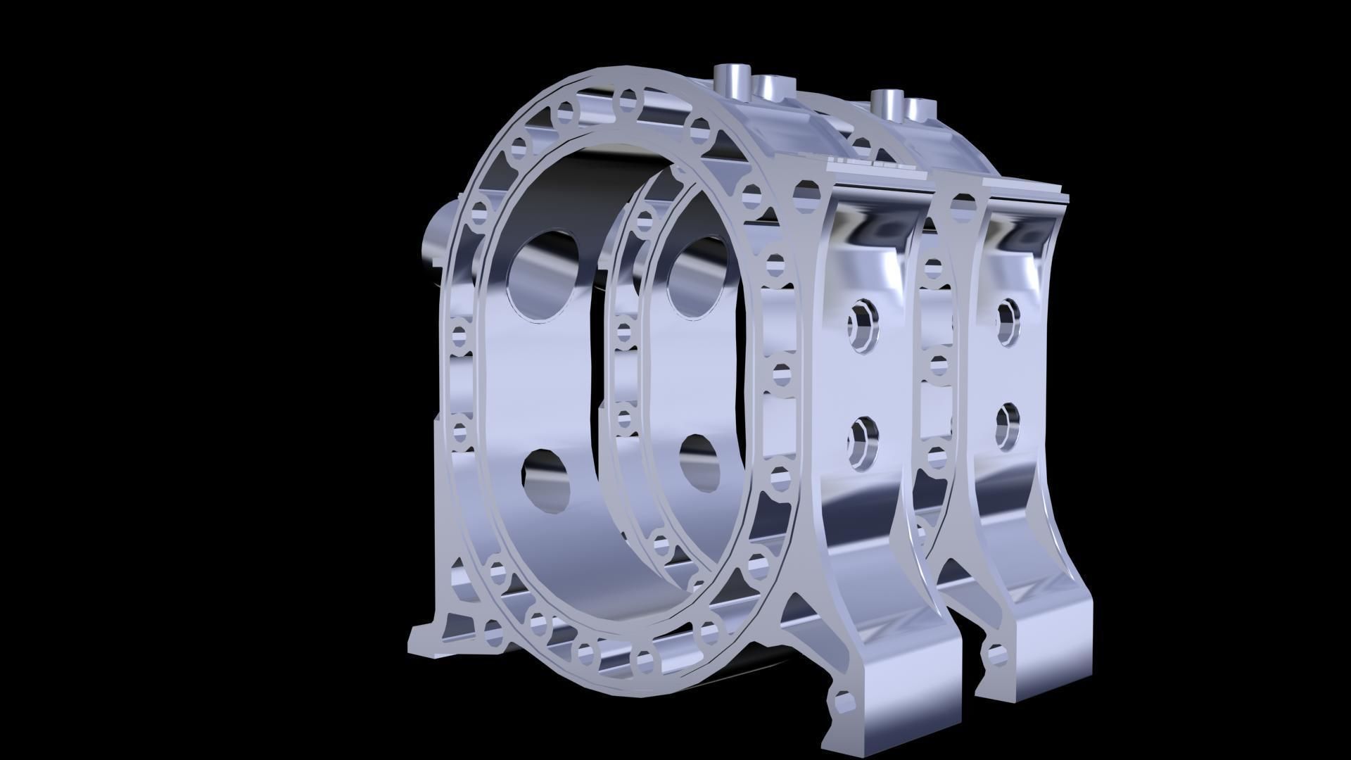 3D model Peripheral ports houses rotary engine VR / AR / lowpoly