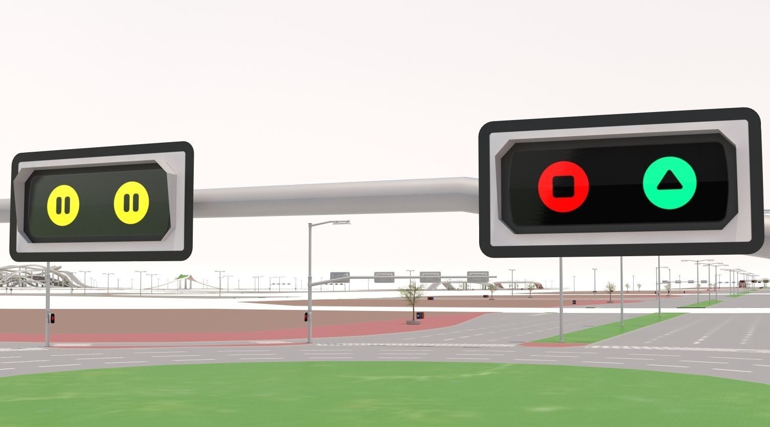 3D asset Traffic Signal CGTrader