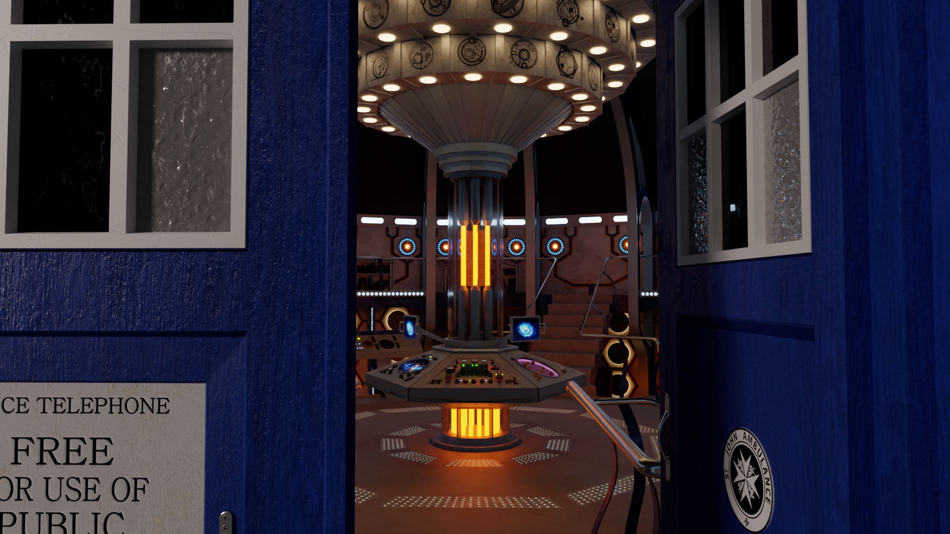 TARDIS - Exterior AND Interior - Smith and Capaldi Design 3D model ...