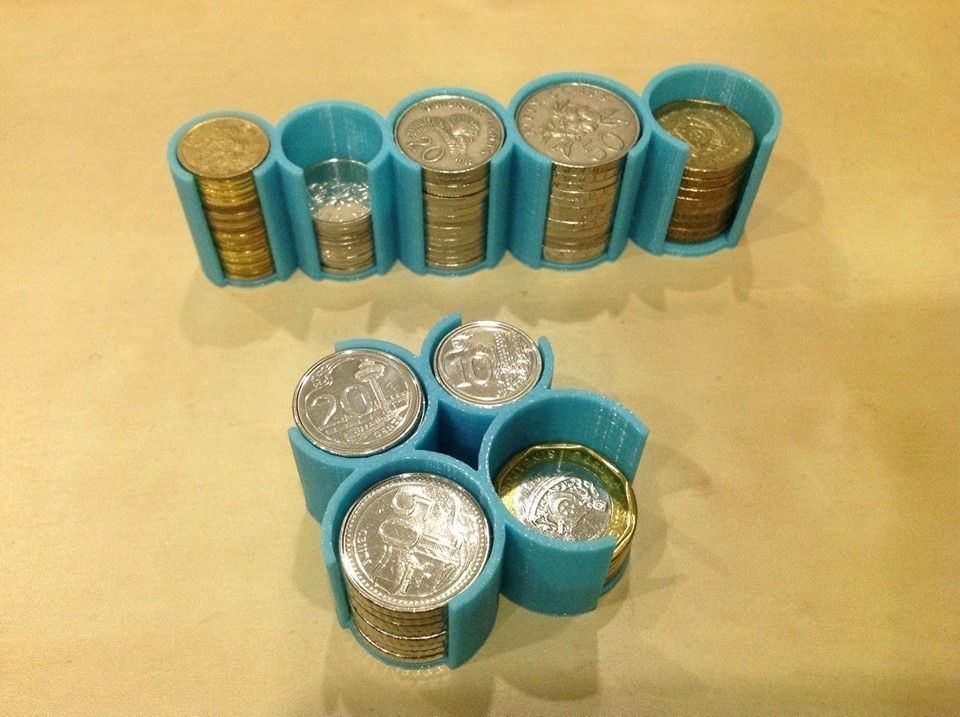 Simple coin holder free 3D model 3D printable CGTrader