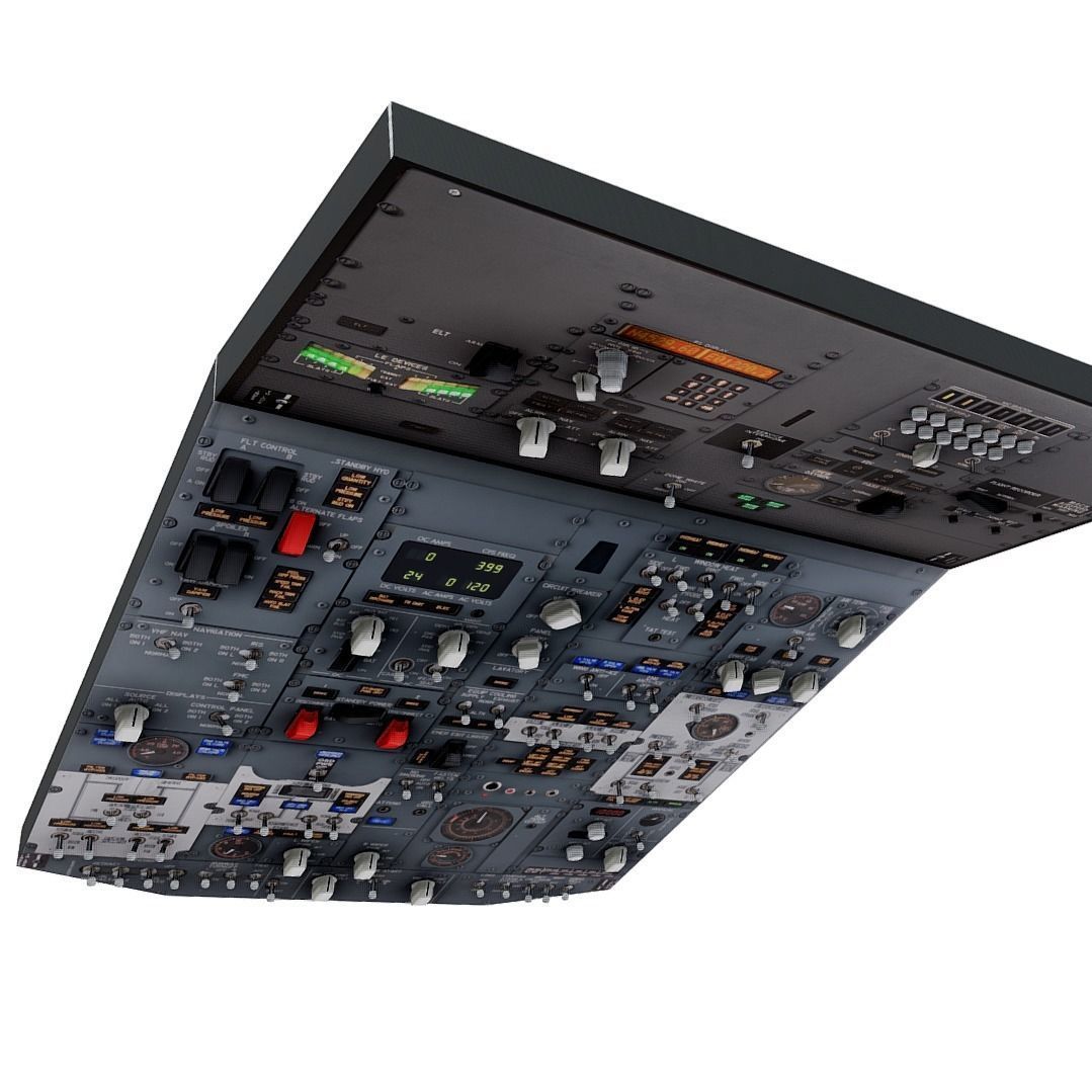 Boeing 737 Overhead Panel 3D model | CGTrader
