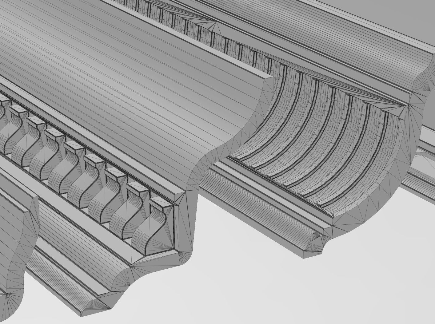 12 classical cornices and friezes for plaster and wood workings 3D ...