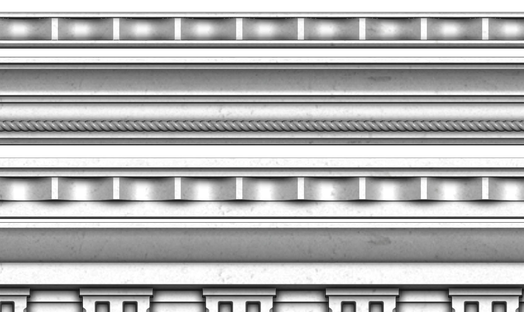 6 classical friezes for plaster and wood workings 3D model 3D printable ...