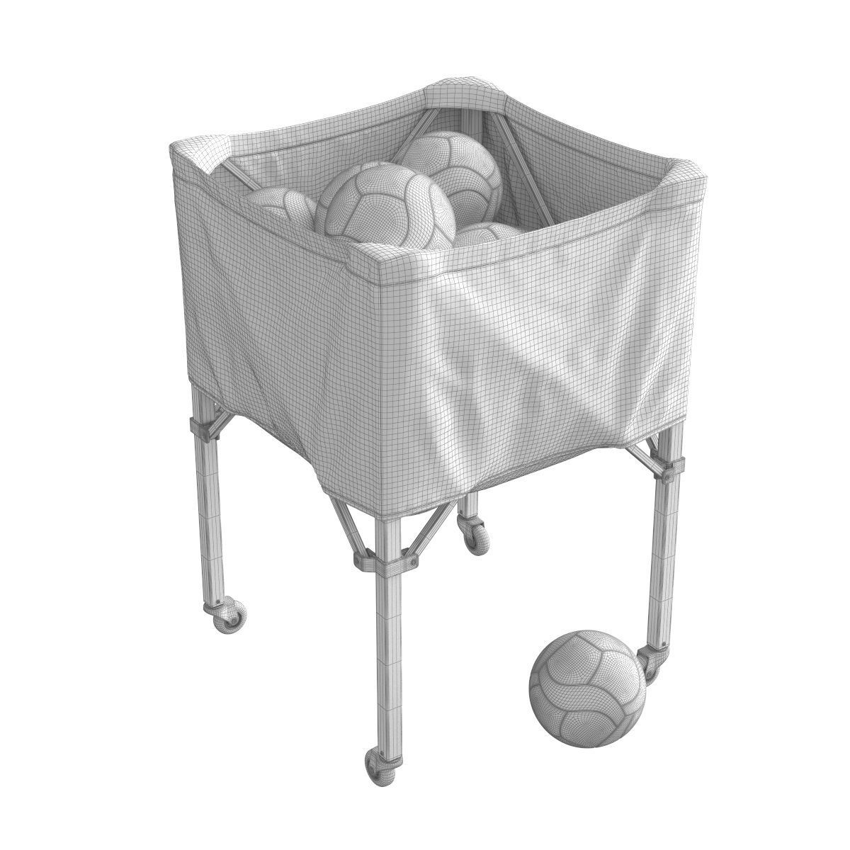 Mikasa volleyball cart 3D model CGTrader