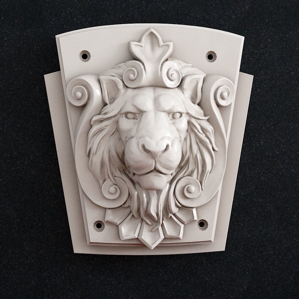 Lion head wall decor