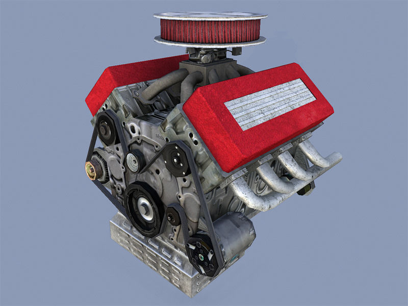 Model Car Engine Cgtrader Car Engine Model Obj Mtl Fbx Dae Tga 1