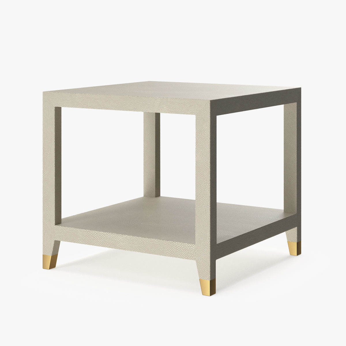 3D Restoration Hardware Graydon Shagreen Square Side Table
